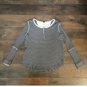 Striped free people Henley sweater